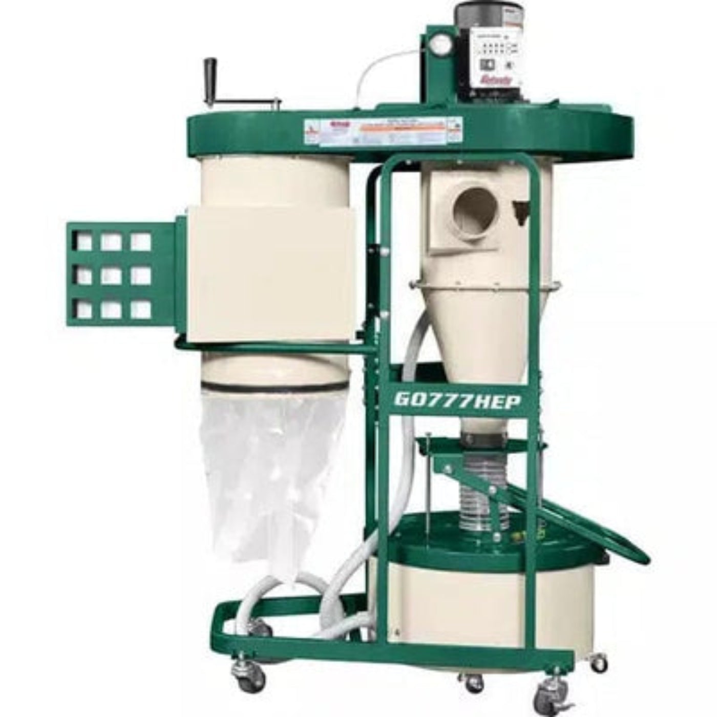 U.S Industrial Grizzly Industrial 1-1/2 HP Ultra-Quiet Dual-Filtration HEPA Cyclone Dust Collector