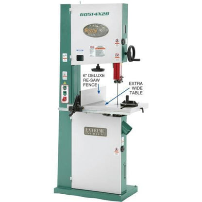 U.S Industrial Grizzly Industrial 19" 3 HP Extreme-Series Bandsaw with Motor Brake - G0514X2B