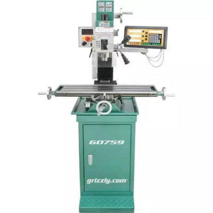 U.S Industrial Grizzly Industrial 7" x 27" 1 HP Mill/Drill with Stand and DRO