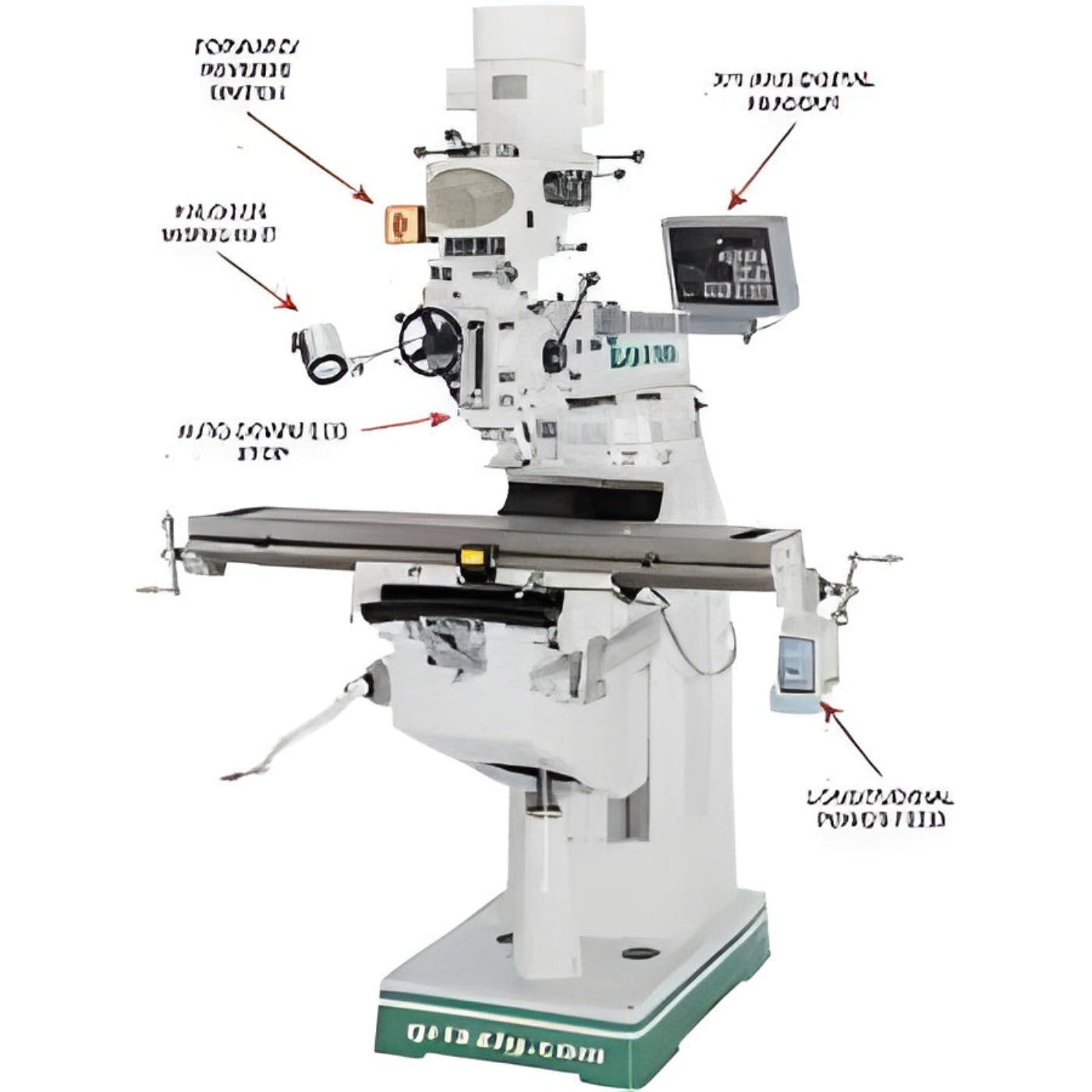 U.S Industrial Grizzly Industrial 9" x 49" Vertical Mill with Power Feed and DRO - G0796