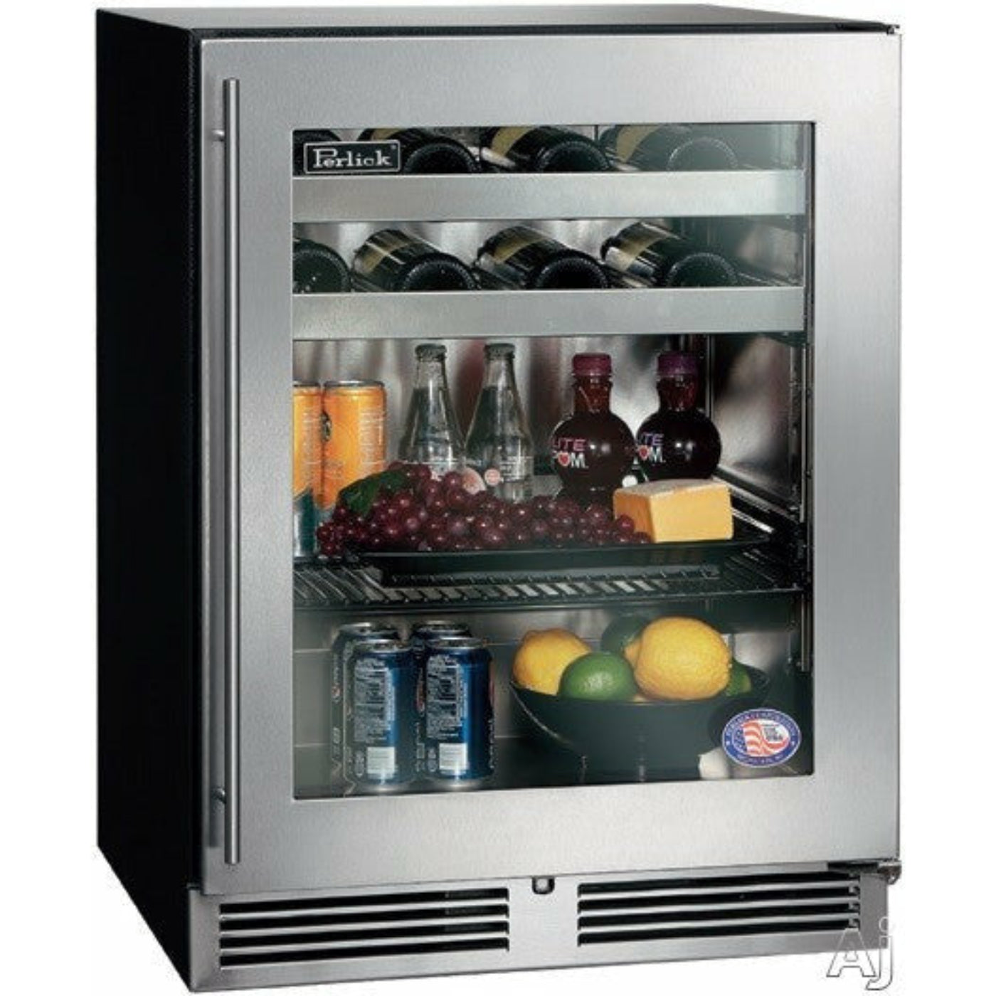 Perlick 24" Beverage Center w/ Fully Integrated Glass Door, ADA Compliant with 4.8 cu. ft. Capacity - HA24BB-4-4
