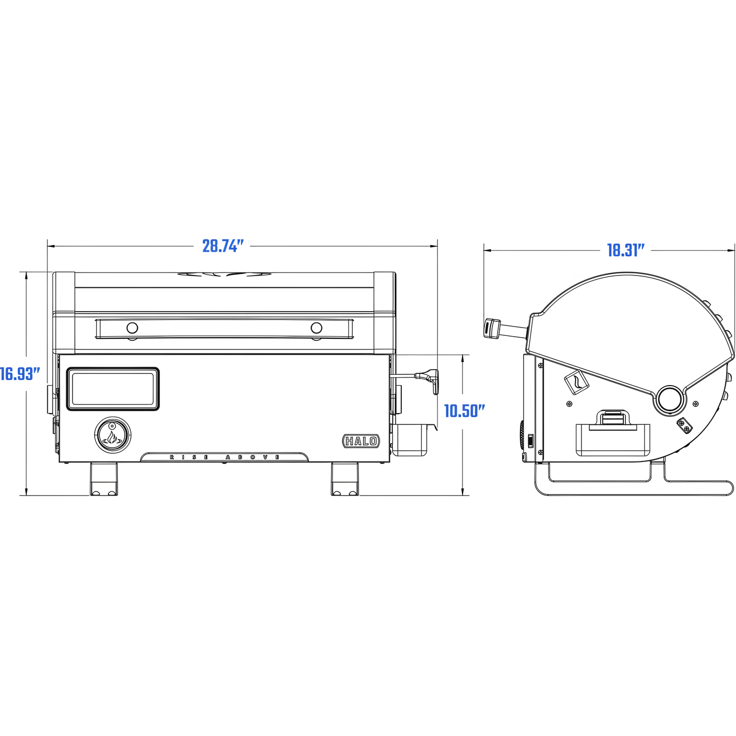 Halo Prime 300 Countertop Pellet Grill - 12042032