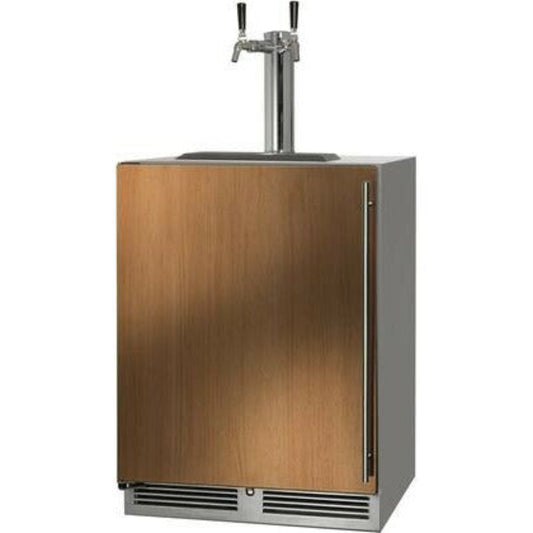 Perlick 24" Beer Dispensers w/ Fully Integrated Solid Door,  C-Series 2 Sixth-Barrel Capacity - HC24TO-4-2-2