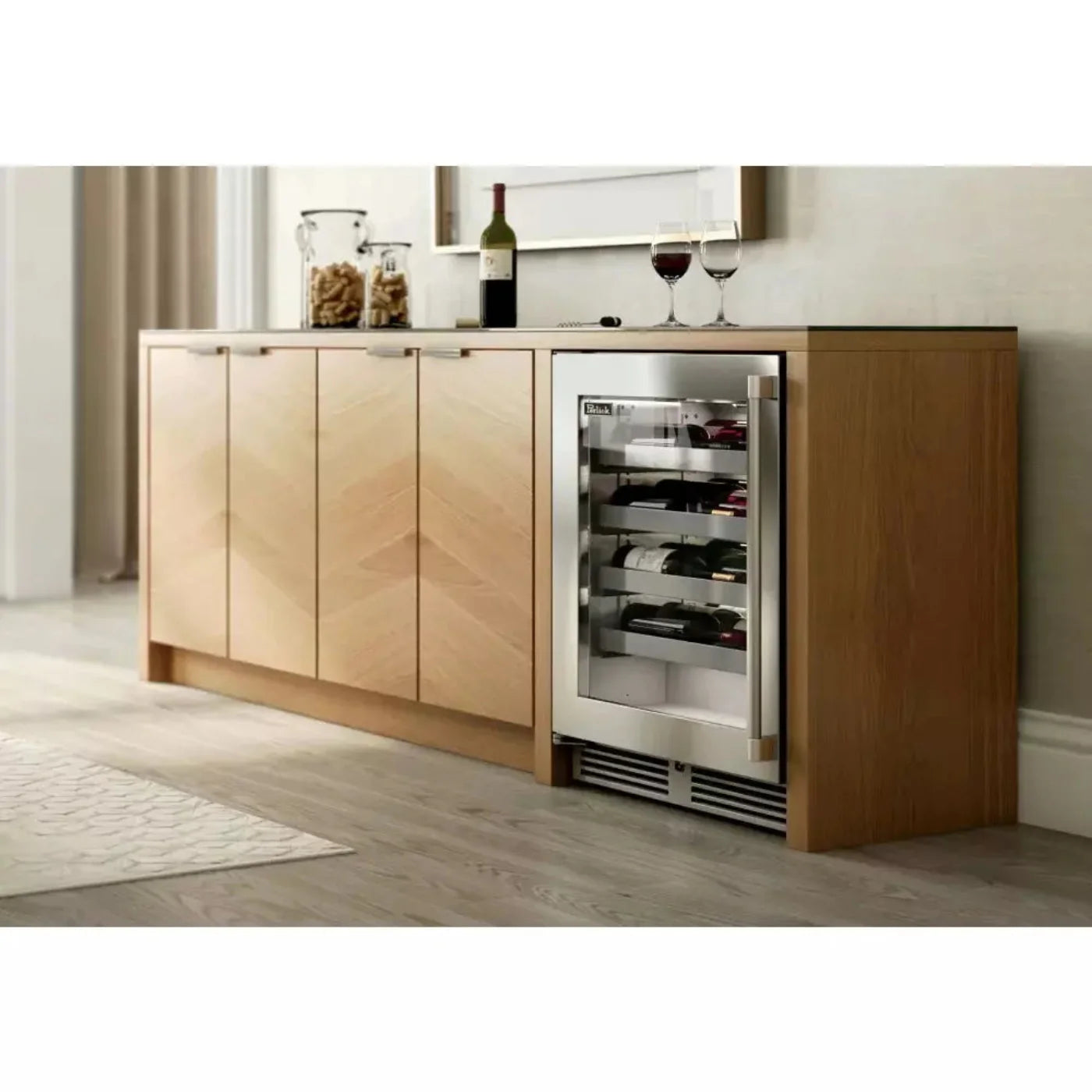 Perlick 24" Wine Reserve, Stainless Steel Solid Door , Sottile Sh.Depth (18") - HH24WS-4-1