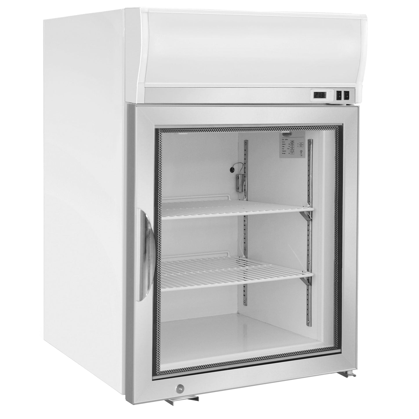 Maxx Cold Merchandiser Freezer, Countertop, 24.4"W, 4.2 cu. ft. Storage Capacity, in White - MXM1-4FHC