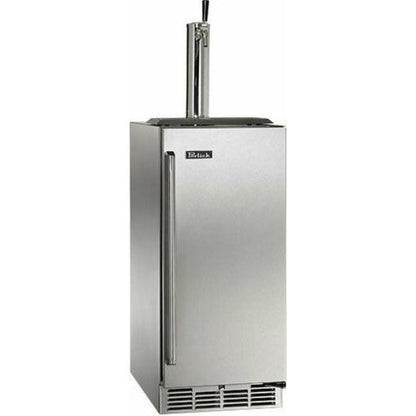 Perlick 15" Outdoor Beer Dispenser with 1 Sixth-Barrel Capacity, Stainless Steel Door - HP15TO-4-1