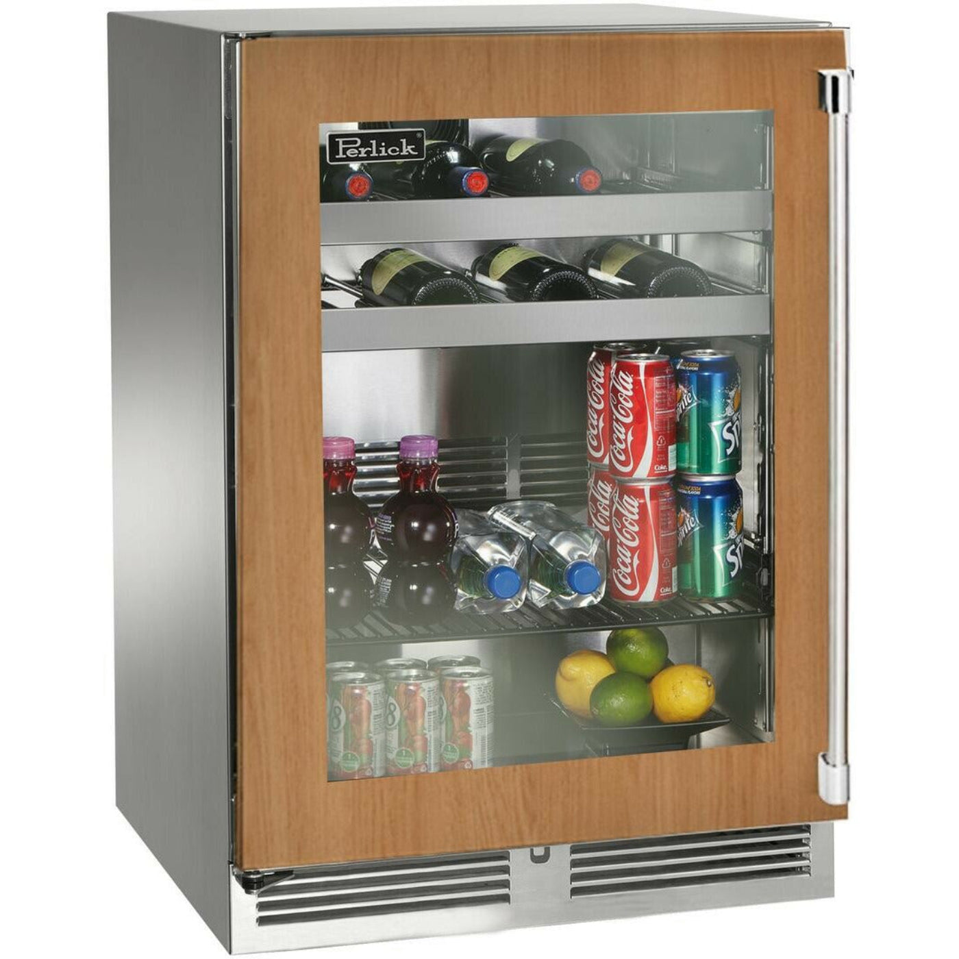 Perlick 24" Beverage Center with 16 Bottle/62 Can Capacity, Panel Ready Door - HP24BO-4-4