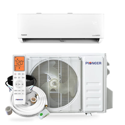 Pioneer Quantum Hyperformance 9,000 BTU 25 SEER2 230V High-Wall Ductless Energy-Star Mini-Split Air Conditioner Inverter Hyper Heat Pump Full Set - WYT009GLSI25RH