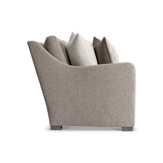 Modway Furniture Ventura Elegant Beige Fabric Sofa with Deep Seat Cushions & Contrasting Pillows