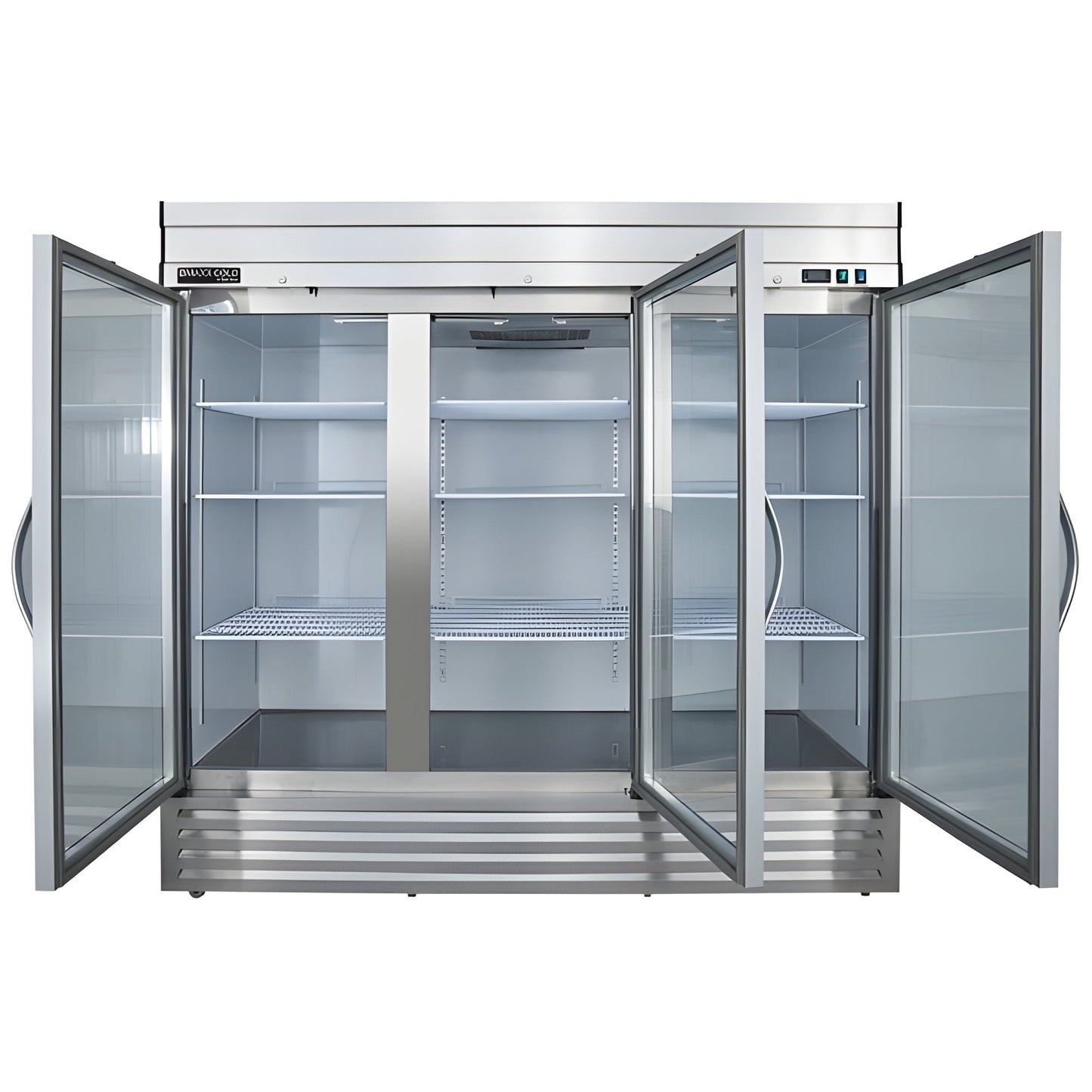 Maxx Cold V-Series 3 Glass Door Reach-In Refrigerator, Bottom Mount, in Stainless Steel - MVR-72GDHC