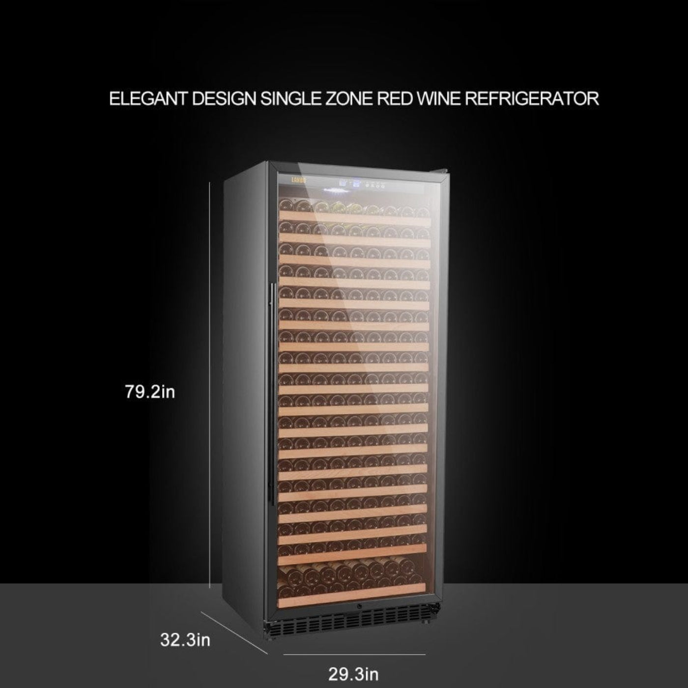 Lanbo 289 Bottles Single Zone Stainless Steel Wine Coolers - LW321S