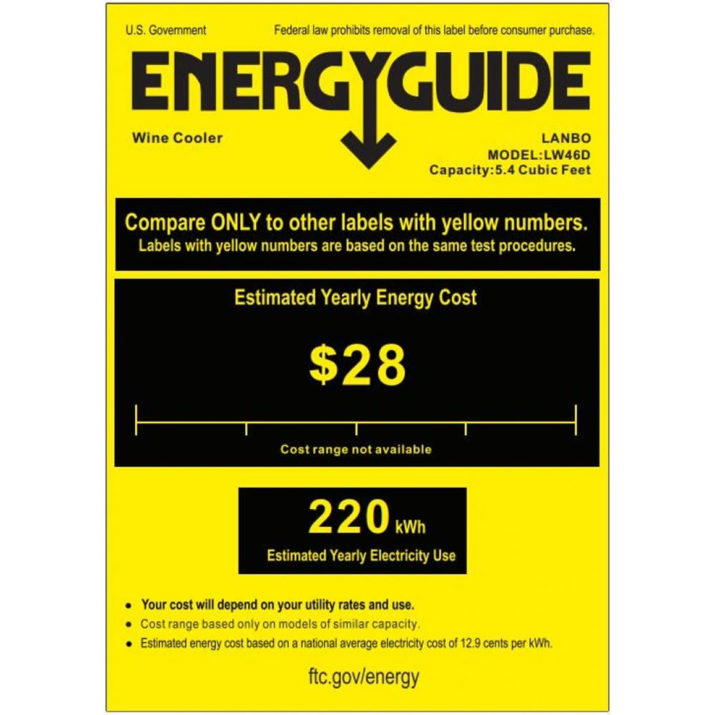 Lanbo 46 Bottles Dual Zone Stainless Steel Wine Coolers - LW46D