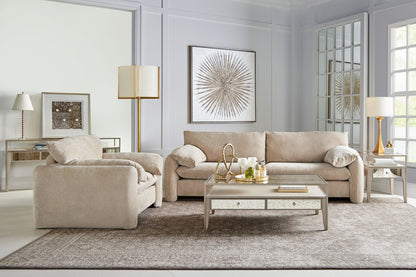 Modway Furniture Whistler Sofa - Contemporary Sand Upholstered Design with Removable Cushions & Pillow Top Arms