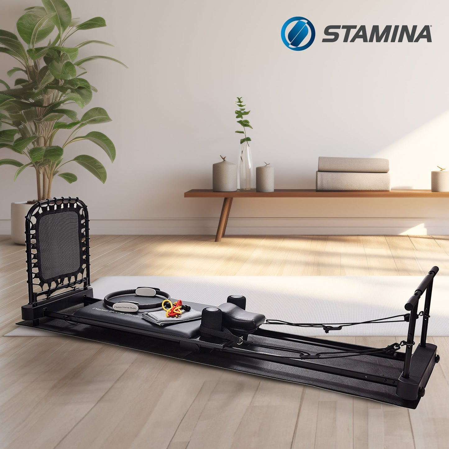 Stamina Products Pilates Home Studio, Complete Workout System for Fitness, Black - 405086