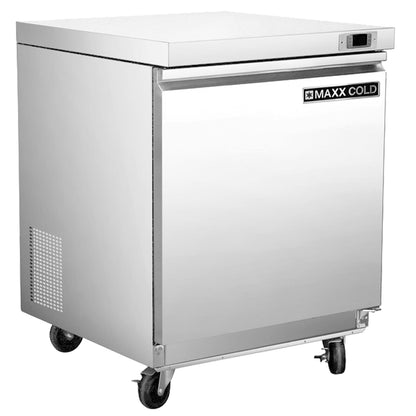 Maxx Cold Single Undercounter Refrigerator, 29" W, 6.7 cu. ft Storage Capacity, in Stainless Steel - MXSR29UHC