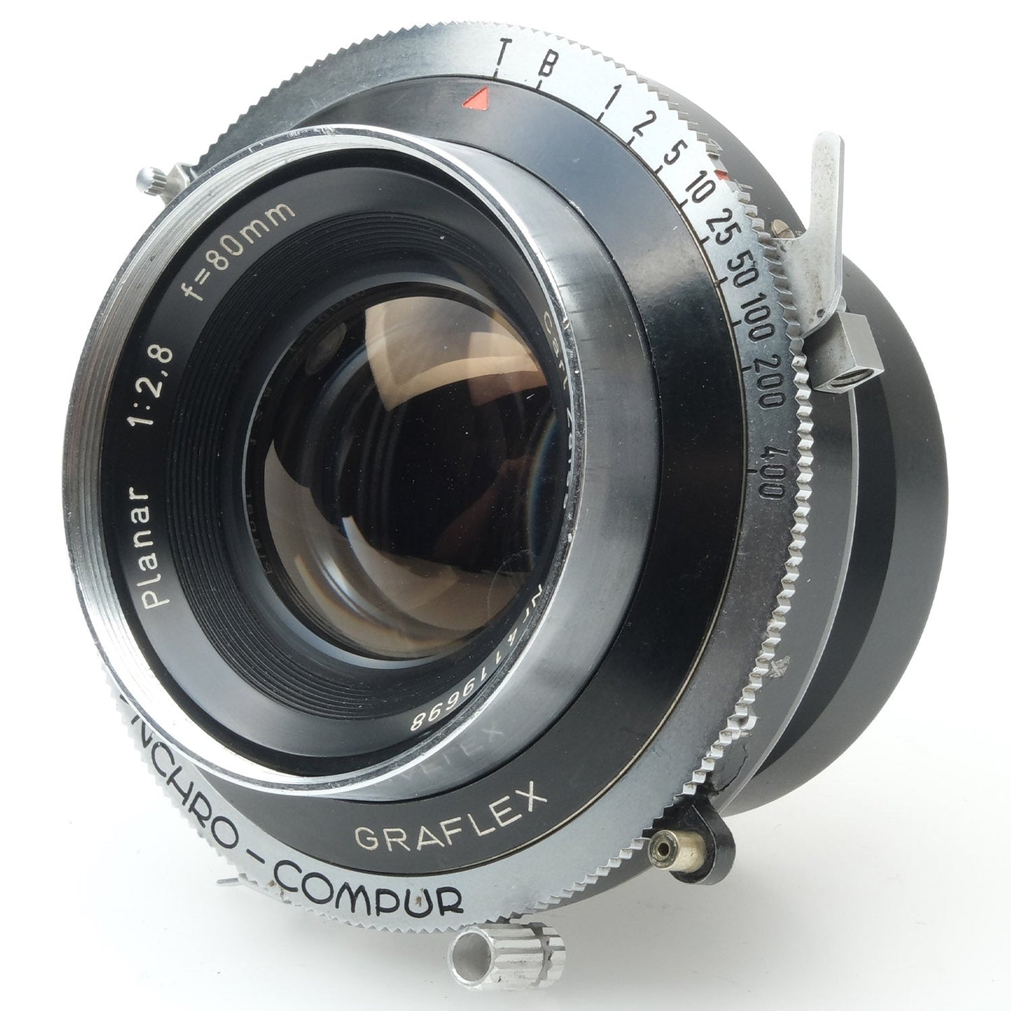 Zeiss 80mm f2.8 Planar, Synchro Compur, cleaning marks 4119698 - 1119228