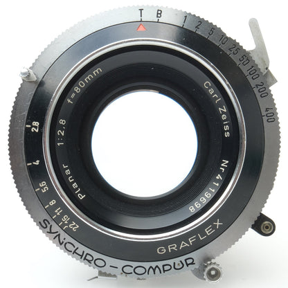 Zeiss 80mm f2.8 Planar, Synchro Compur, cleaning marks 4119698 - 1119228