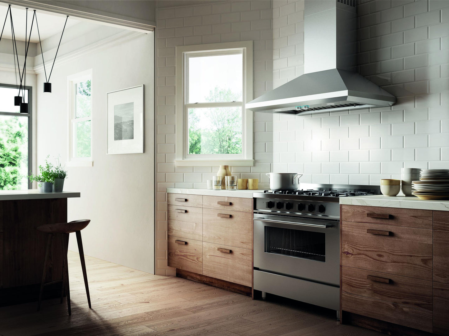 ELICA ELN142S2 LEONE Wall Mount Range Hood 42" wide - 1200CFM in Stainless Steel - ELN142S2