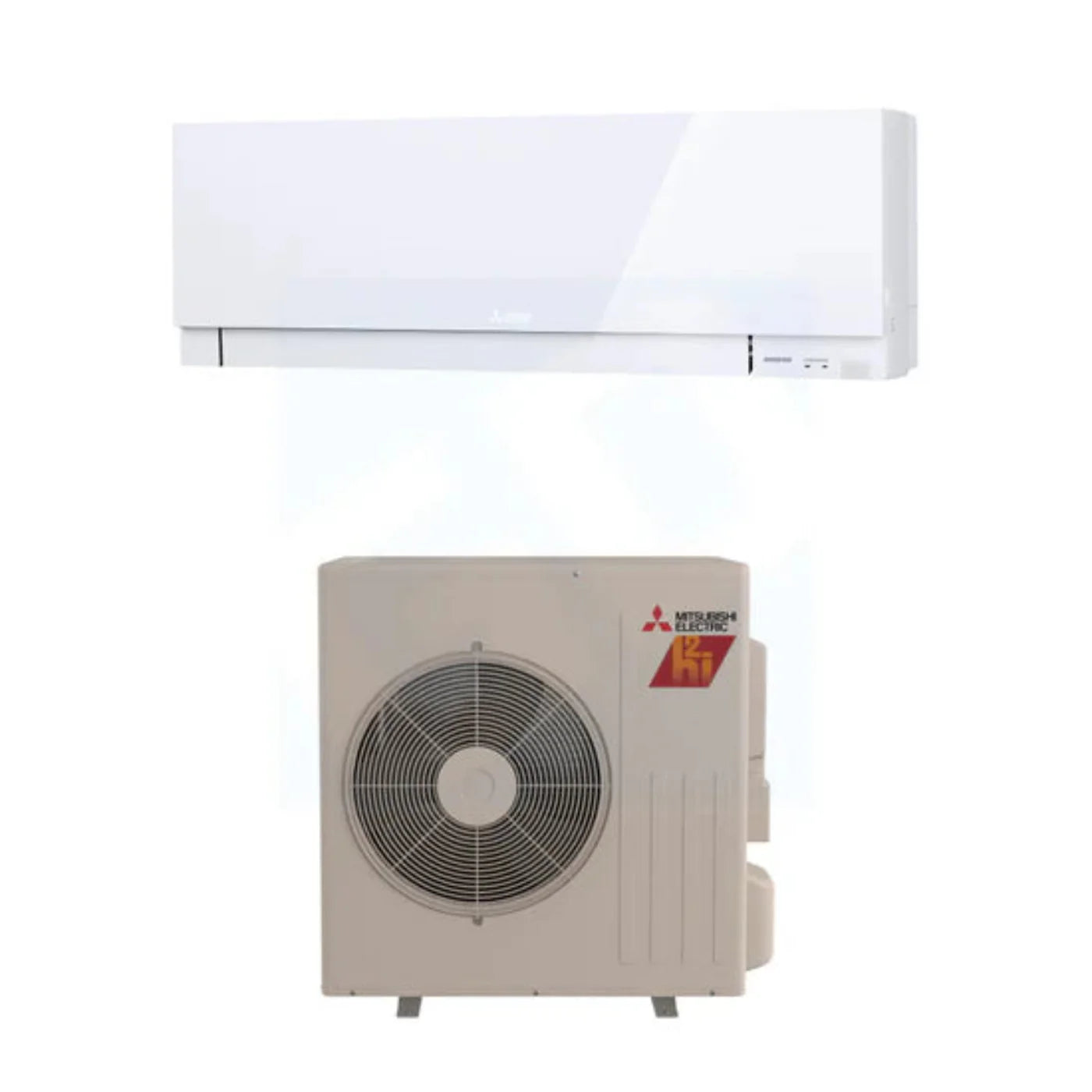 Mitsubishi MSZ-EX09NLW & SUZ-AA09NLHZ 9,000 BTU 17.4 SEER2 Wall Mounted Hyper Heat Pump System - R454B  - SUZAA09NLHZ