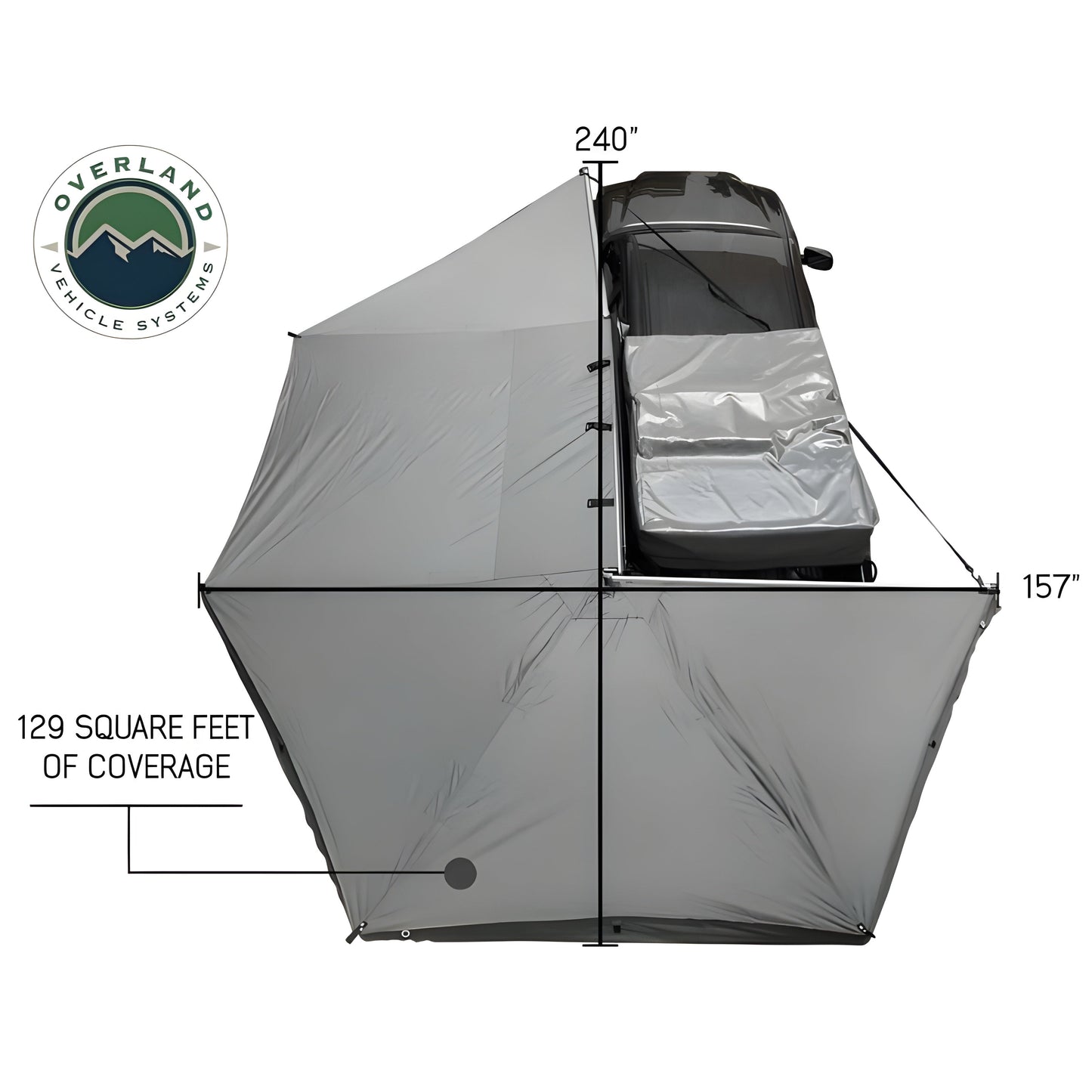 Overland Vehicle Systems Nomadic 270 Awning With Walls