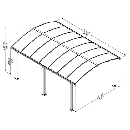 Palram Canopia | Arcadia 5000 Carport 12x16 ft - HG9100