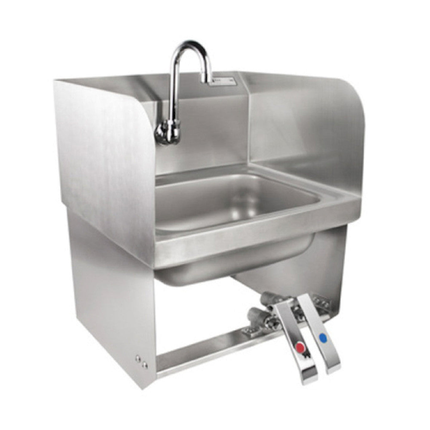 John Boos PBHS-W-KVMB-SSP Wall Mount Pro-Bowl Hand Sink with Gooseneck Spout and Knee Valves