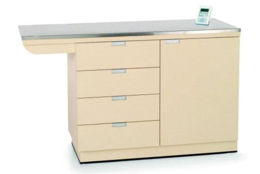 VetLine Veterinary Overhang Exam Table with Scale & Storage - TEC-400-42SC-NA