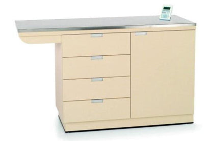 VetLine Veterinary Overhang Exam Table with Scale & Storage - TEC-400-42SC-NA