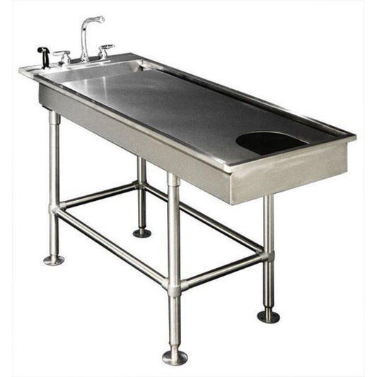 VetLine Low-Profile Multi-Purpose Stainless-Steel Wet Table - TW4L-910-60