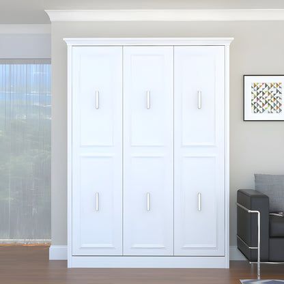 Queen Murphy Bed, Vertical, White by Leto Muro
