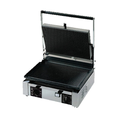 Univex PPRESS1.5R Single Countertop Panini Press with Ribbed Cast Iron Plates - UVPPRESS15R