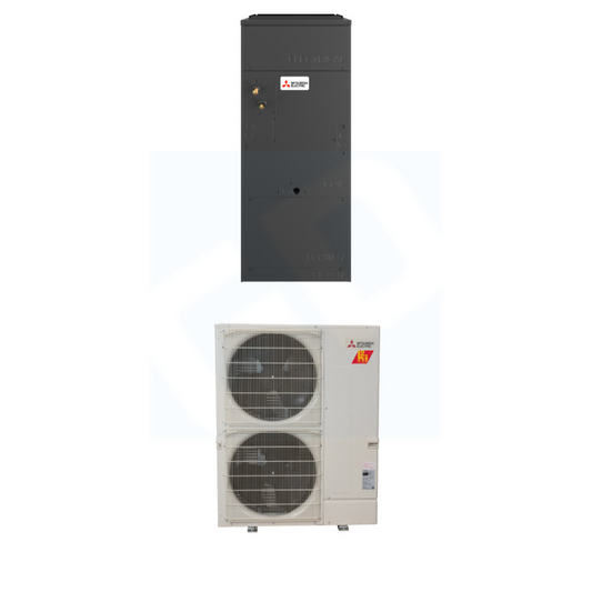 Mitsubishi PVA-AA42NL & PUZ-AK42NL 42,000 BTU 19.1 SEER2 Multi-Position Air Handler Heat Pump System - R454B - PVAAA42NL/PUZAK42NL