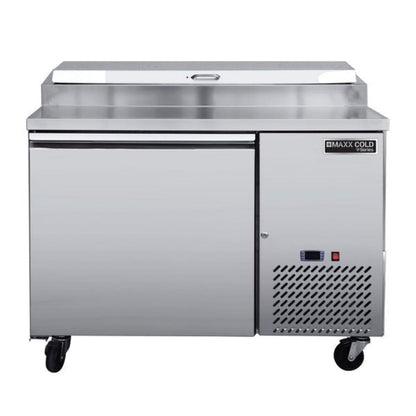 Maxx Cold V-Series 1 Door Refrigerated Pizza Prep Table, in Stainless Steel - MVPP50HC