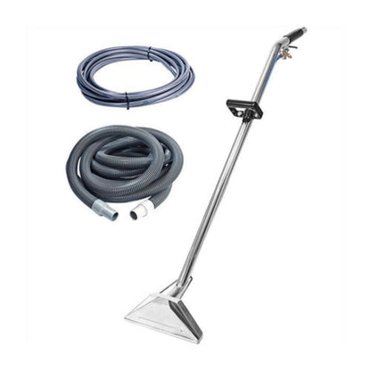 Sandia Sniper 12" Stainless Steel Dual Jet Carpet Cleaning Wand w/ 25' Vacuum & Solution Hoses - SAN-80-0500