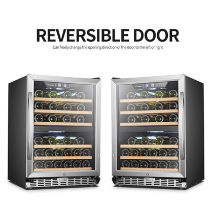 Lanbo Sinoartizan 44 Bottles Dual Zone Stainless Steel Wine Coolers ST-54D - ST-54D