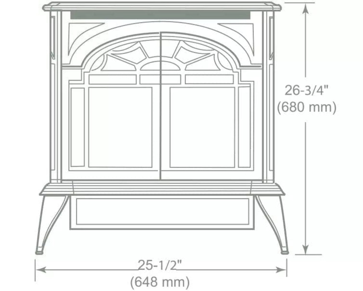 Vermont Castings Stardance Direct Vent Gas Stove with Millivolt Ignition - SDDVTCBSB