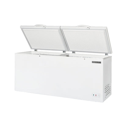 Maxx Cold Extra Large Chest Freezer with Split Top, 79"W, 23.6 cu ft. Storage Capacity, Locking Lids, Garage Ready, in White - MXSH23.6SHC
