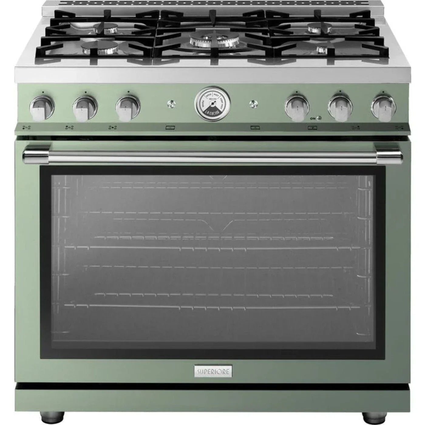 Superiore La Cucina 36-Inch Gas Freestanding Range in Velvet Sage - RL361GPG_S_