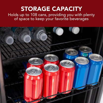 Vinotemp Beverage Center, 108 Can Capacity, in Stainless Steel - VTBC108L01SS