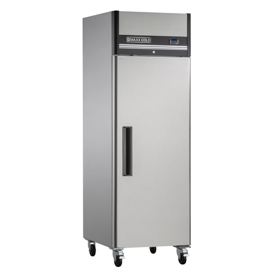 Maxx Cold Single Door Reach-in Freezer, Top Mount, 25.2"W, 19 cu. ft. Storage Capacity, in Stainless Steel - MXCF-19FDHC