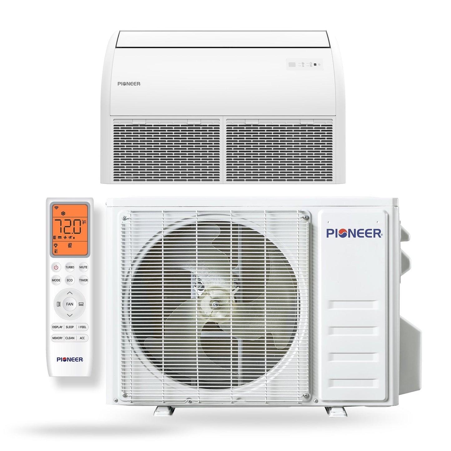 Pioneer Quantum Ultra 24,000 BTU 19 SEER2 230V Ceiling Concealed Ducted Mini-Split Air Conditioner Inverter Heat Pump Full Set - RYT024GLSI24RL-10F