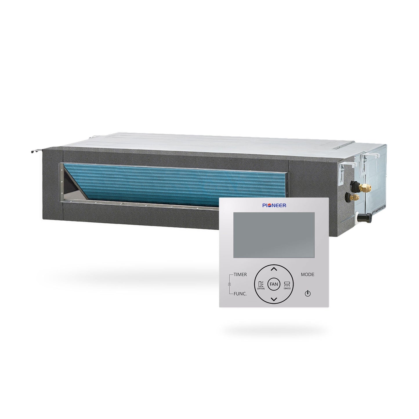 Pioneer Multi Zone 18,000 BTU Quantum Ultra Ceiling Concealed Indoor Section Ductable Mini-Split Wi-Fi Inverter++ Air Conditioner Heat Pump 230V - RT018GLSILCFHG-10S