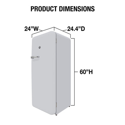 Vinotemp Retro Refrigerator, in White - BR-RETRO-01-W