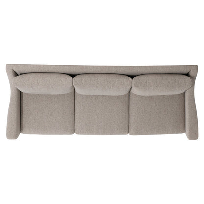 Modway Furniture Ventura Elegant Beige Fabric Sofa with Deep Seat Cushions & Contrasting Pillows