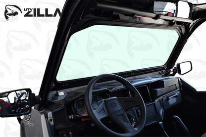 UTVZILLA Polaris General Vented Glass Windshield (2016+) - ZL-GEN-WS-GLS-BLK-N