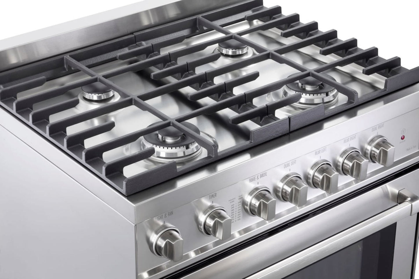 Verona - 30" Gas Range - 4 Burners - Stainless Steel, White, Matte Black - VEFSGG304NSS