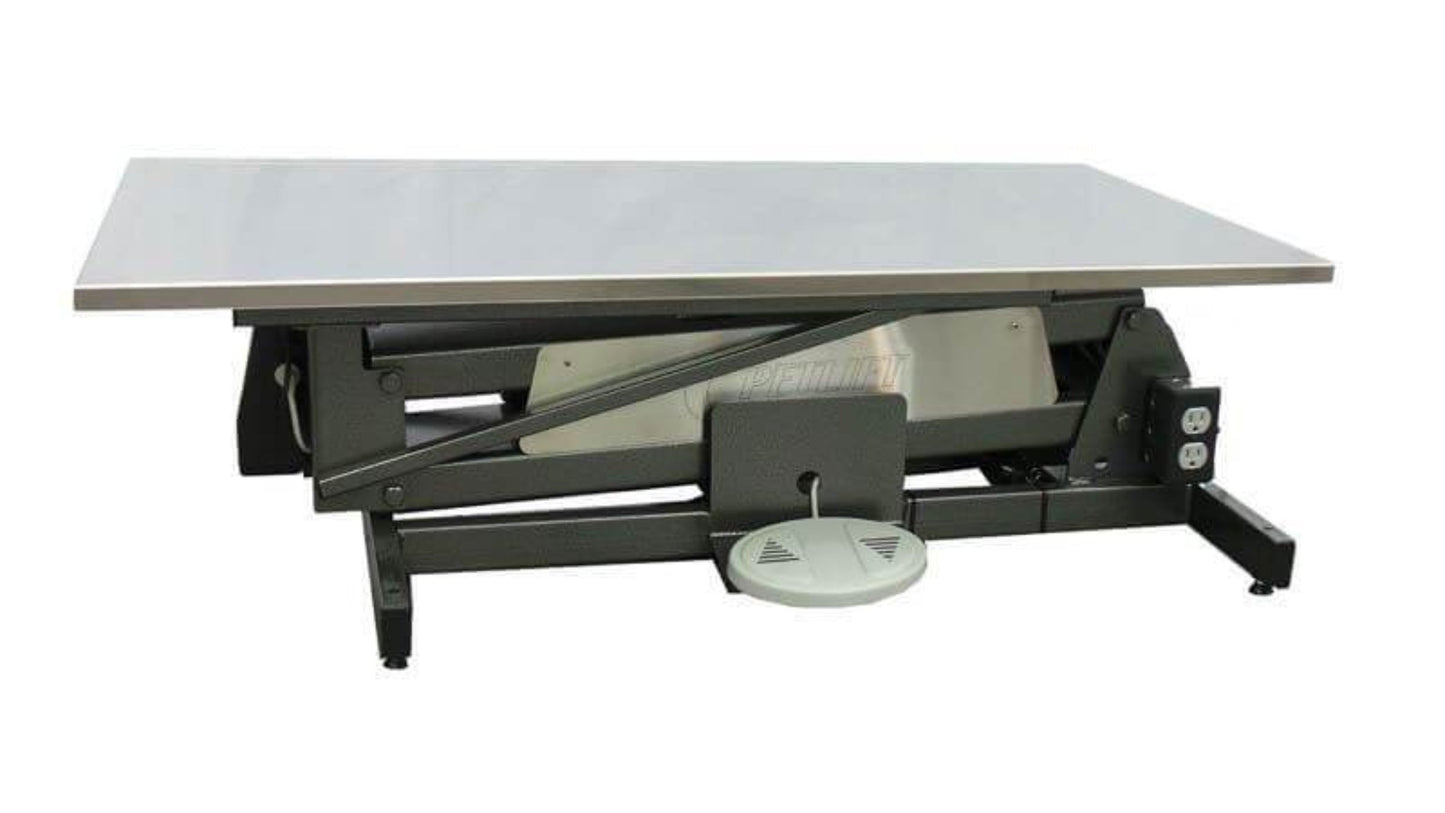 VetLine LowMax 58" Electric Veterinary Exam Table - TEZ-9095E-58-BLK