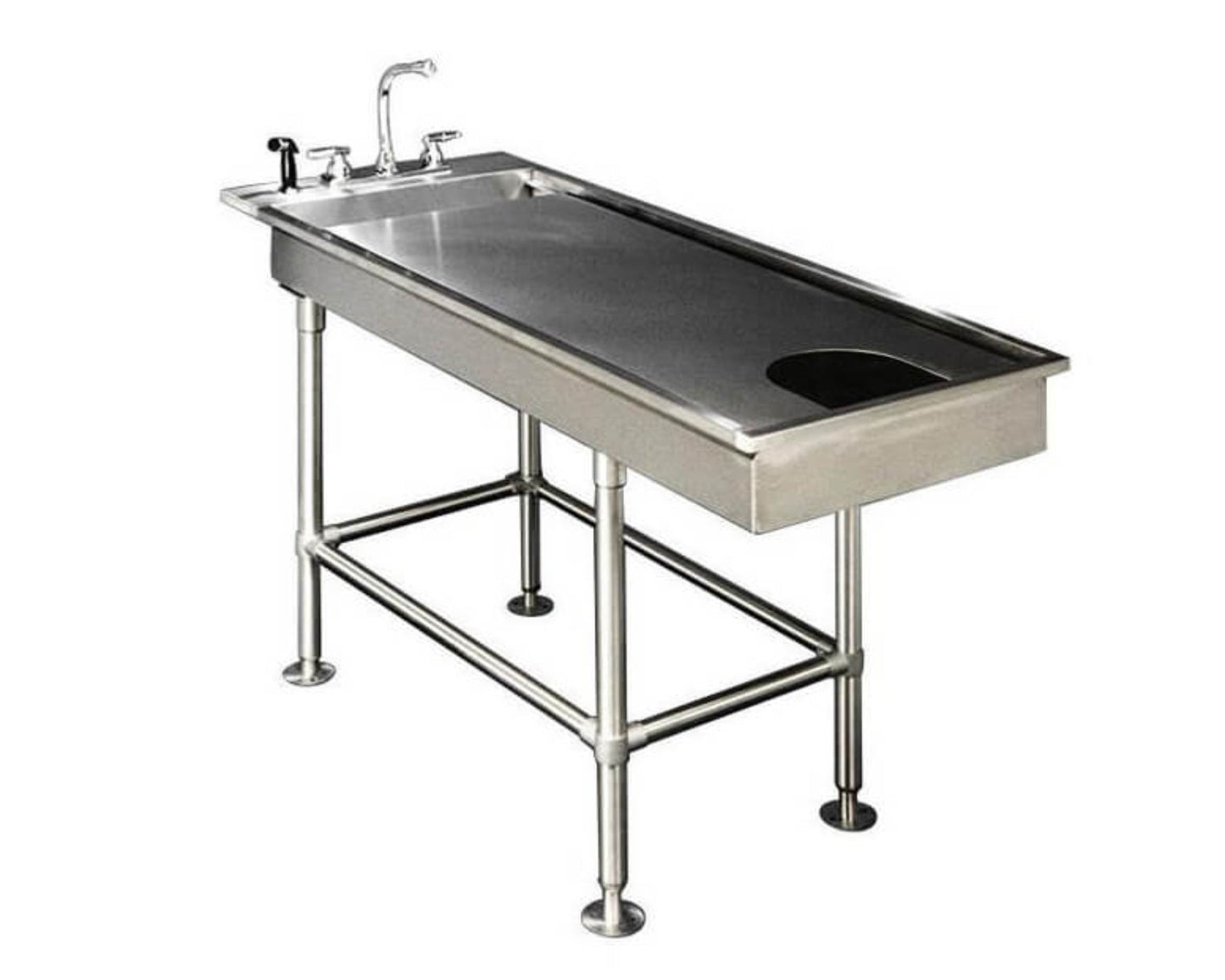 VetLine Low-Profile Multi-Purpose Stainless-Steel Wet Table - TW4L-910-60