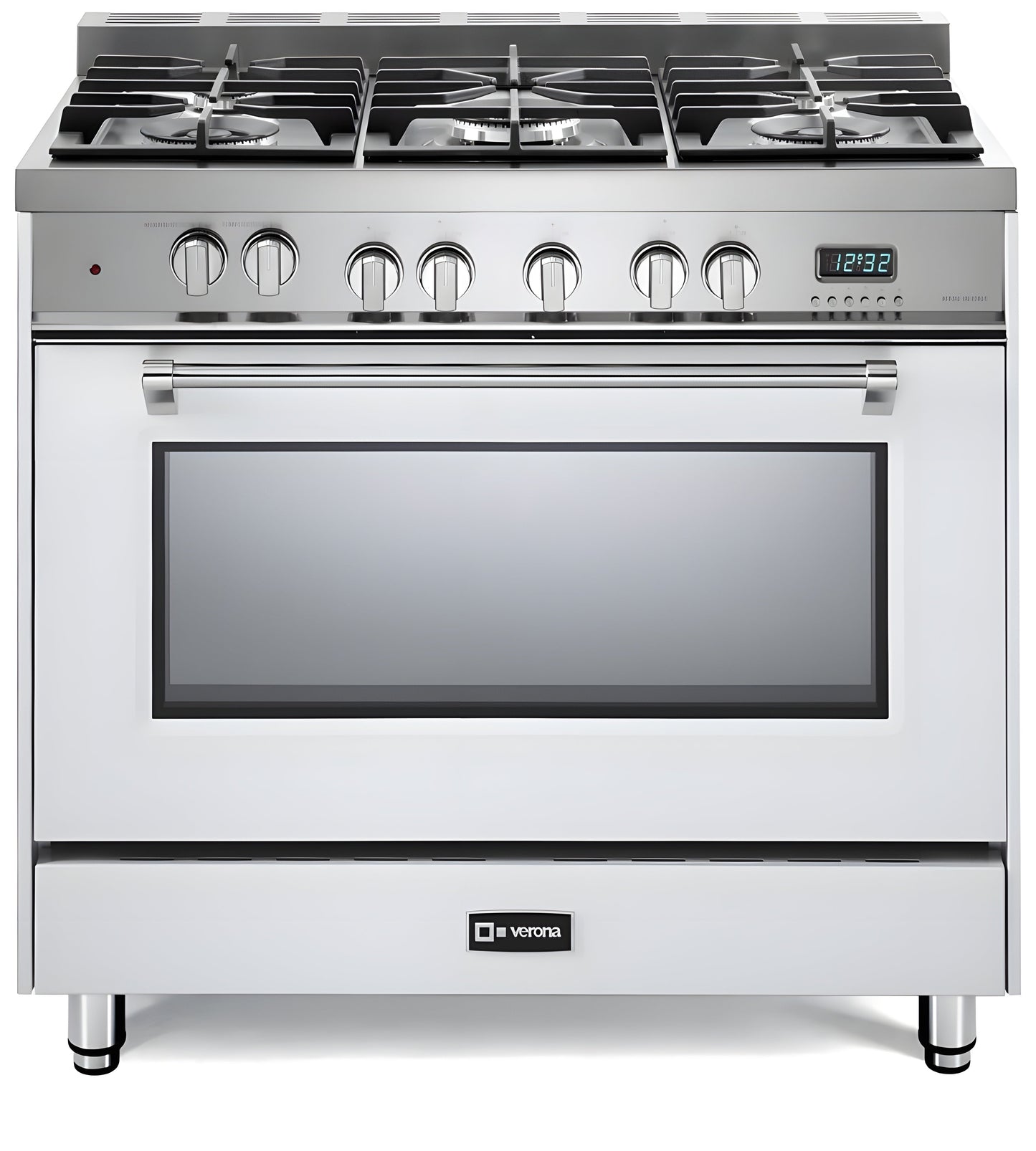 Verona  -25% - Prestige 36" Dual Fuel Double Oven Range - 5 Burners - Stainless Steel, Matte Black, White - VPFSGE365DSS