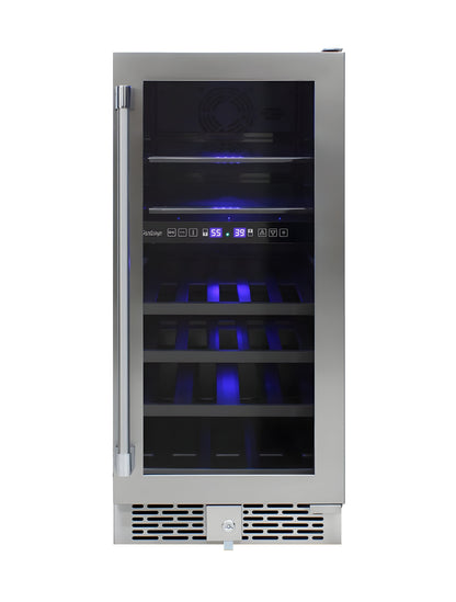 Vinotemp 15-Inch Outdoor Dual-Zone Wine & Beverage Cooler - VT-OUTDR15GD
